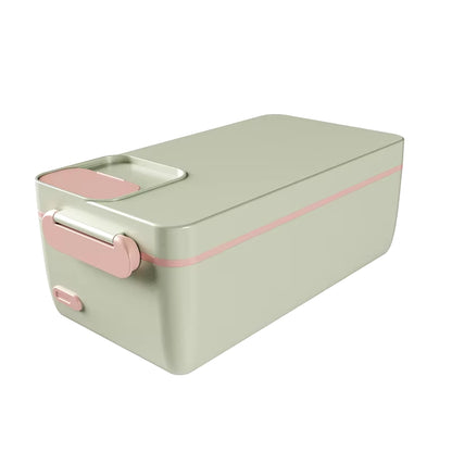 USB 1L Electric Lunch Box Portable Camping Heated Insulated Lunch Box Rechargeable Heated Unplugged Rater-Free Office Lunch Box