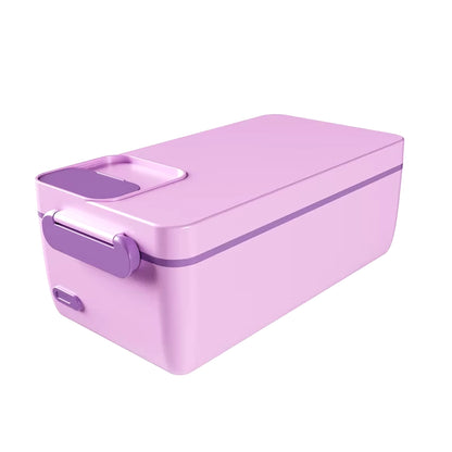 USB 1L Electric Lunch Box Portable Camping Heated Insulated Lunch Box Rechargeable Heated Unplugged Rater-Free Office Lunch Box